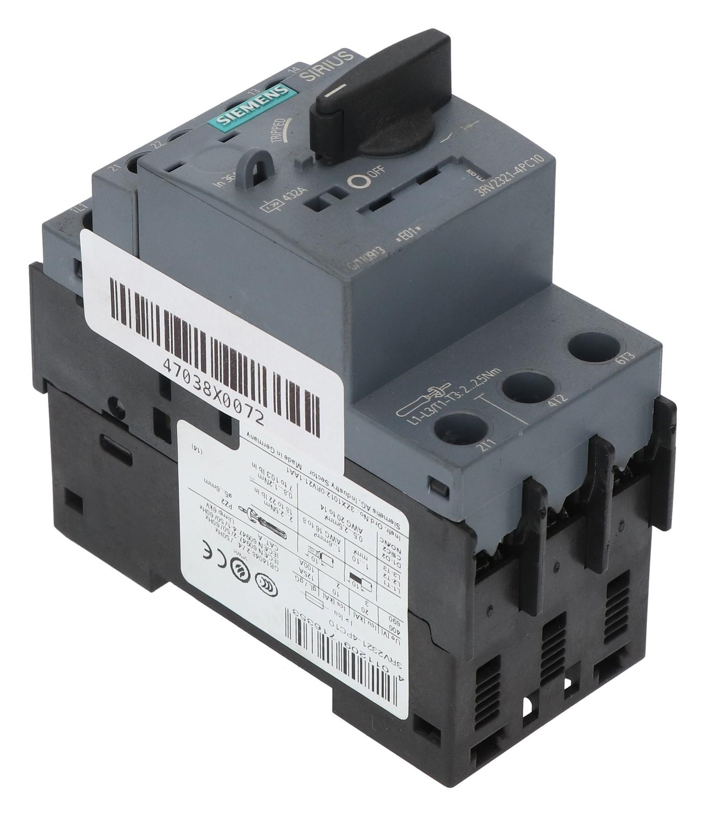 CIRCUIT-BREAKER S0 36A NO OVERLOAD