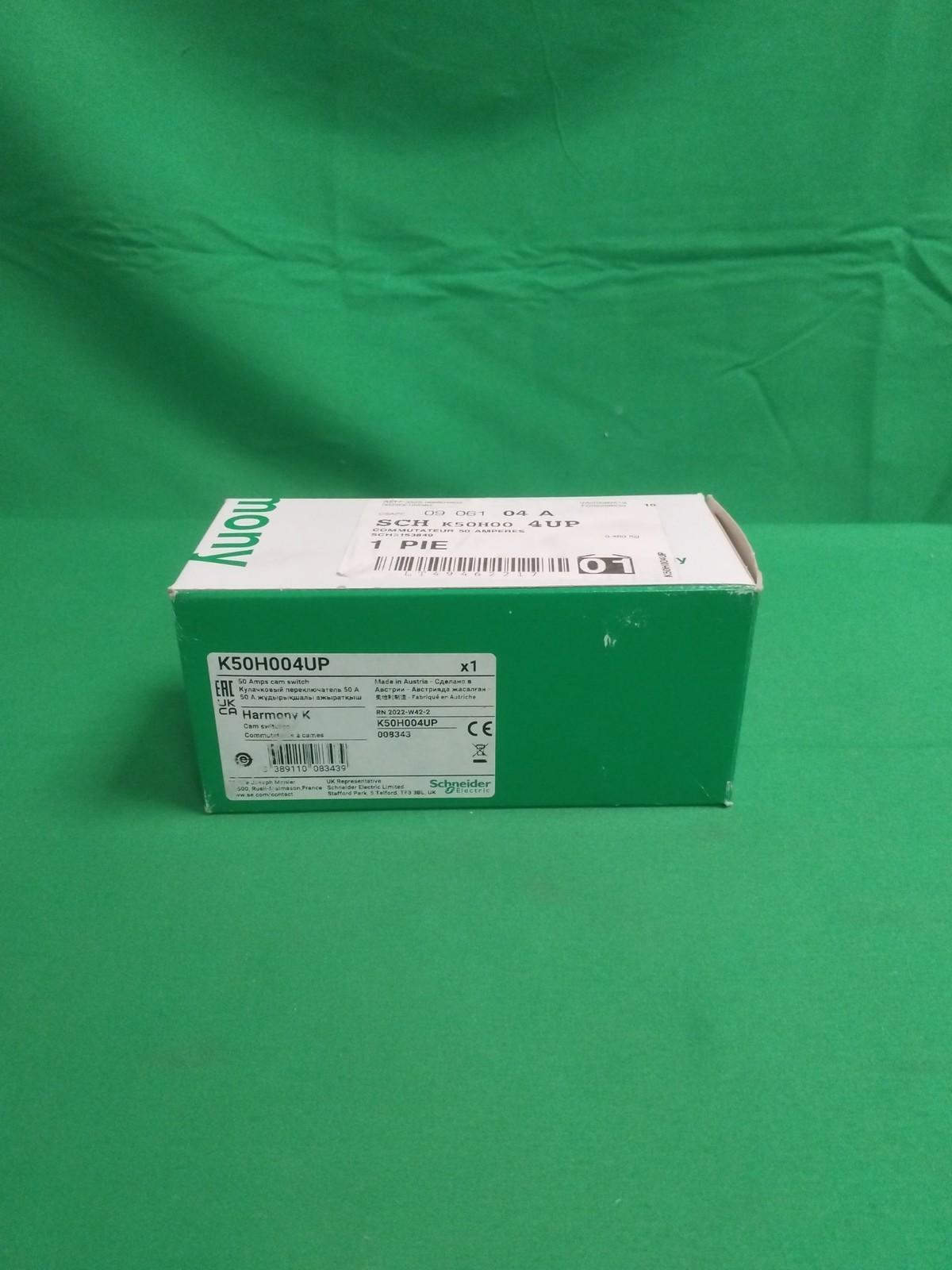 Harmony K1, K2, Cam changeover switch, 4 poles, with off position, 60° switching angle, 50 A, multi-fixing