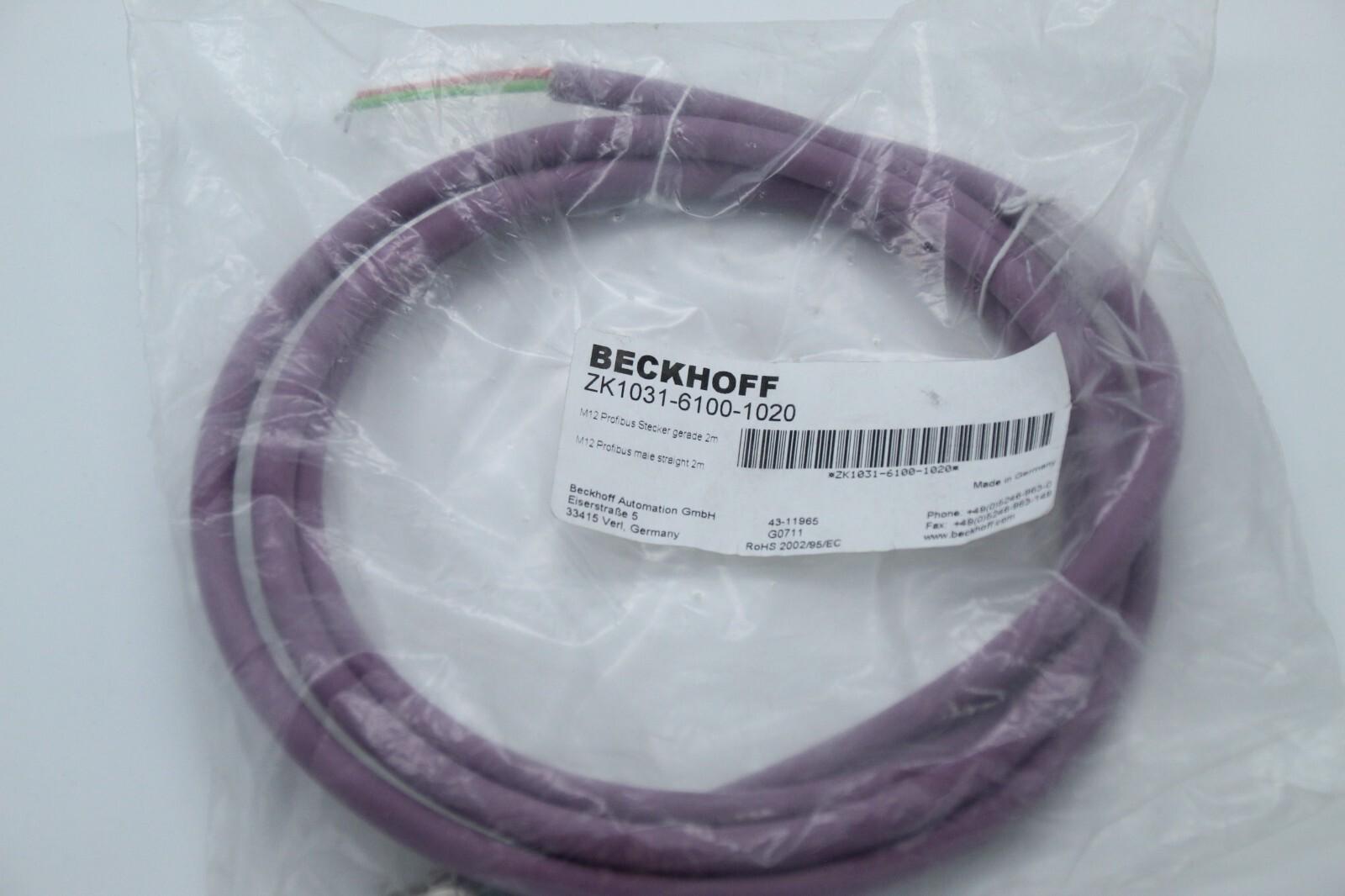 ZK1031-6100-1020 Profibus Lead M12 Connector Pin Straight Metre