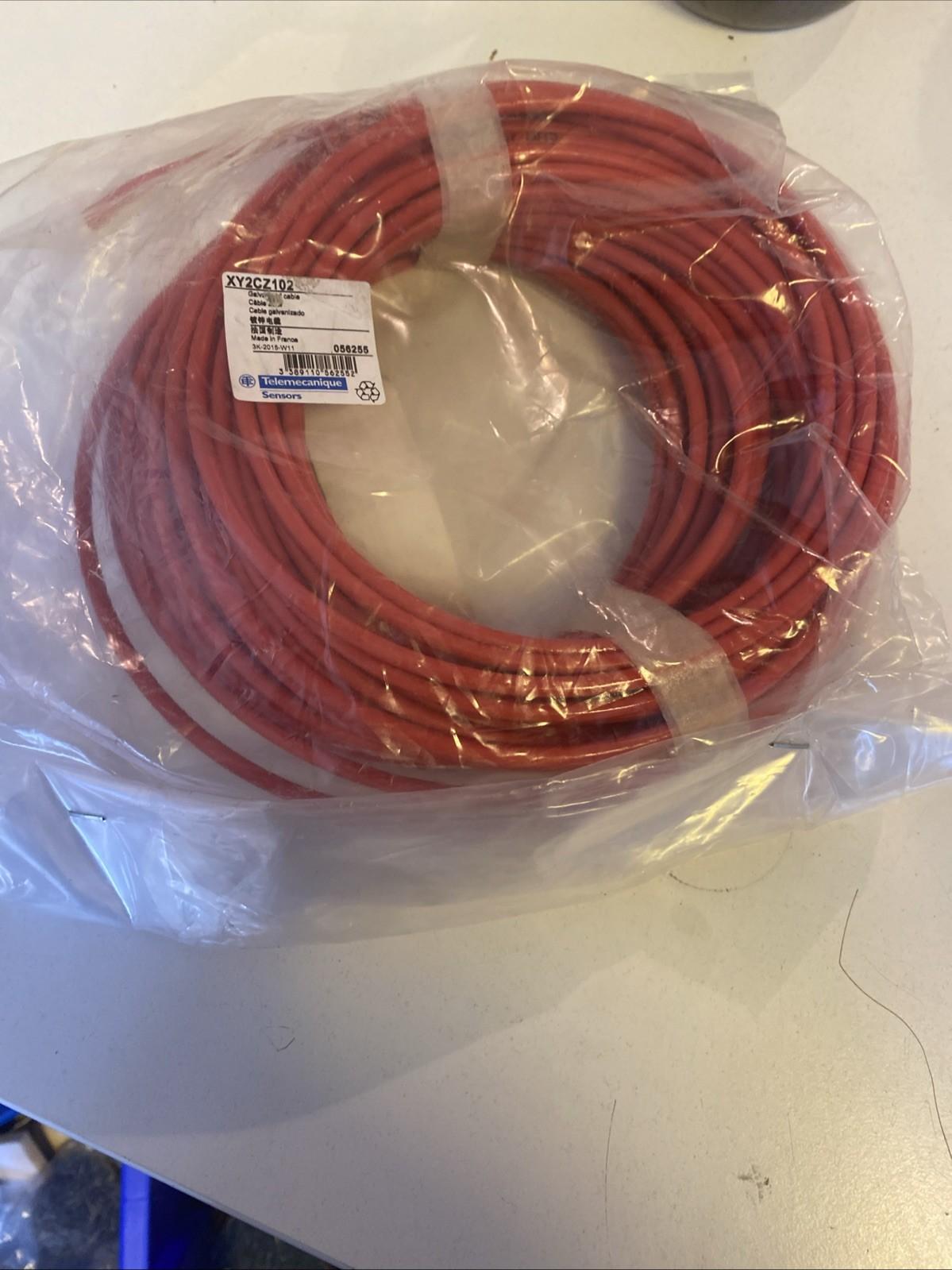 Telemecanique Emergency stop rope pull switches XY2C, red galvanised cable, Ø 5 mm, L 25.5 m, for XY2C