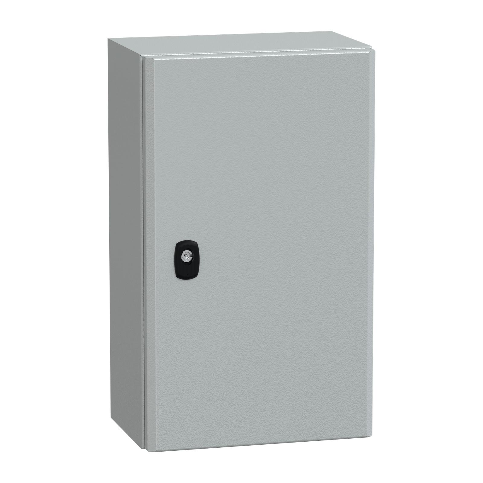 Wall mounted steel enclosure, Spacial S3D, plain door, without mounting plate, 500x300x200mm, IP66, IK10