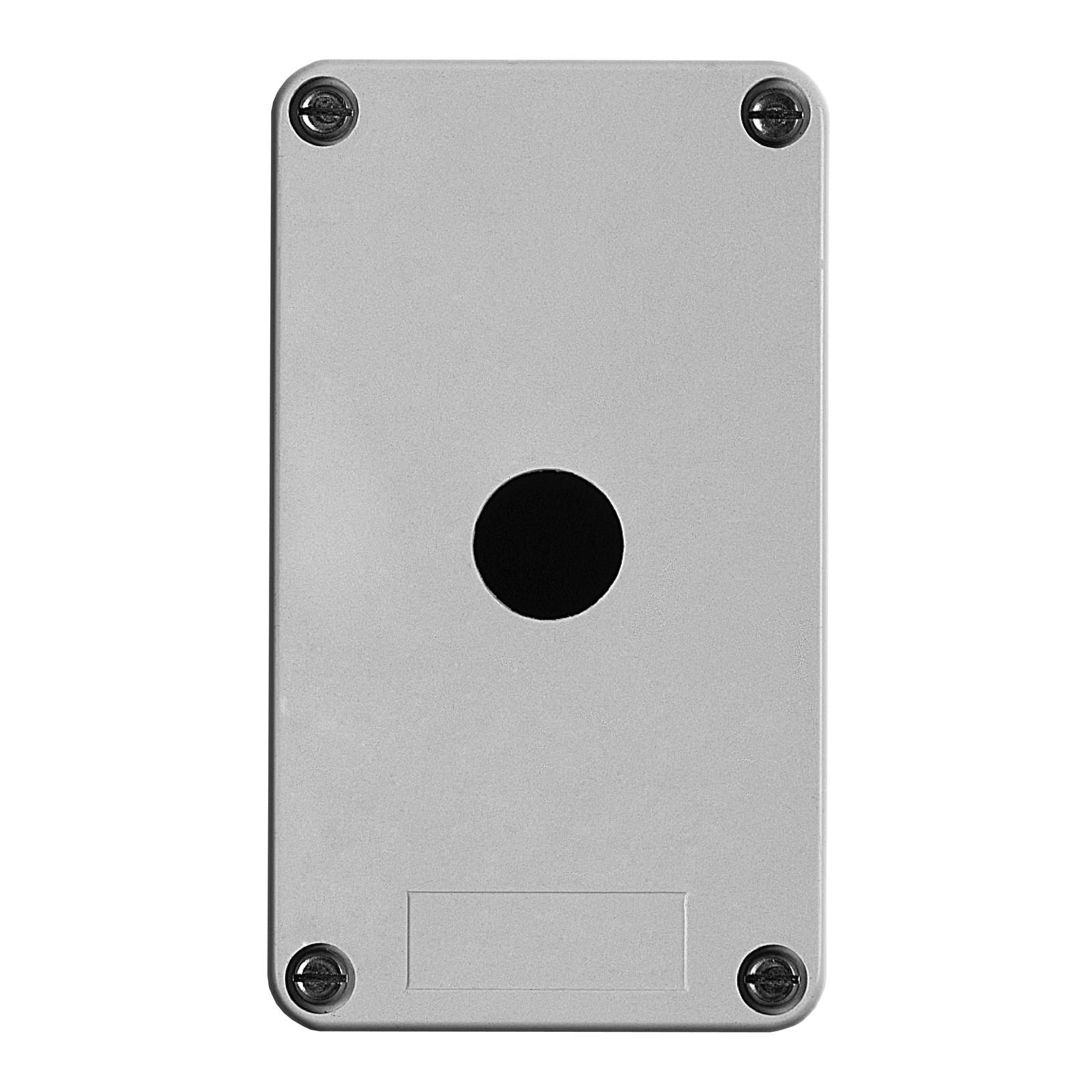 Empty control station without hinges, Harmony XAP, XB2 SL, plastic, grey, 1 cut out, 22mm
