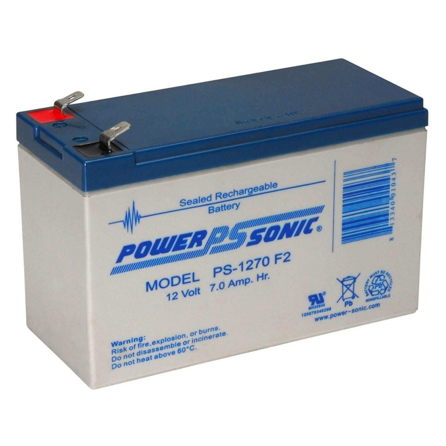Power-Sonic 12V 7Ah AGM F2 Terminal Battery Compatible With SU700INET