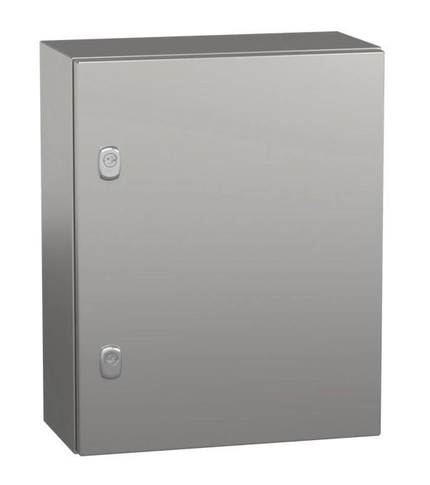 Wall mounted enclosure, Spacial S3X, stainless steel 304L, plain door, 500x400x200mm, IP66