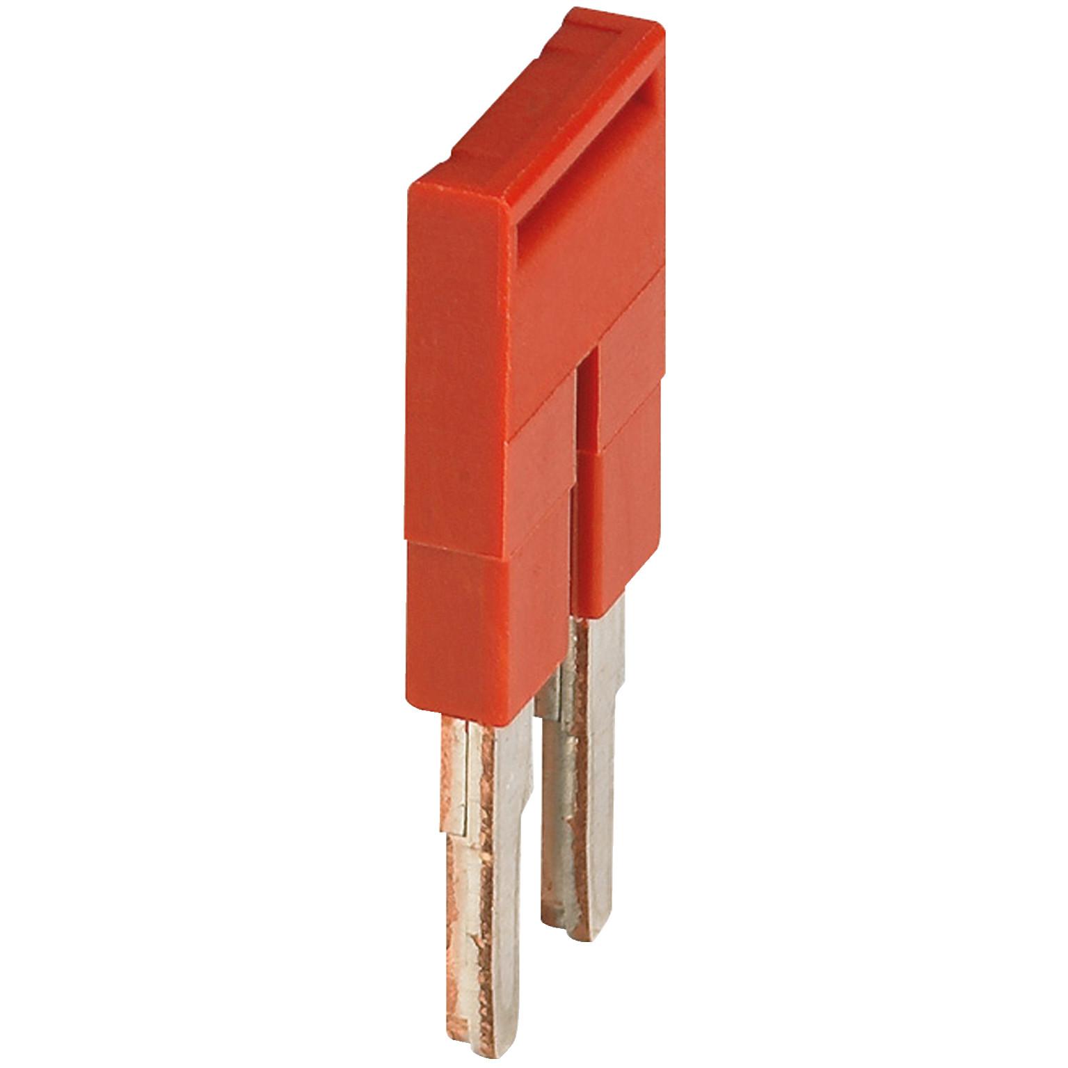 Plug-in bridge, Linergy TR, 2 points, for 4mm² terminal blocks, 2 way, red, set of 10