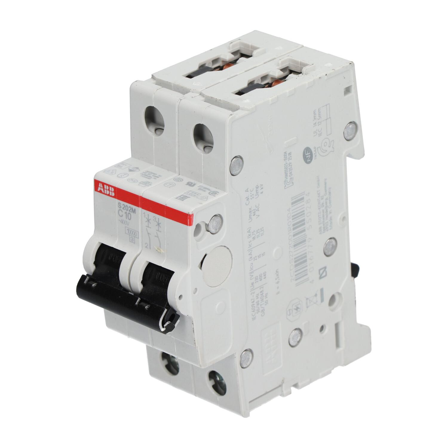 S202M-C10 Miniature Circuit Breaker - 2P - C - 10 A