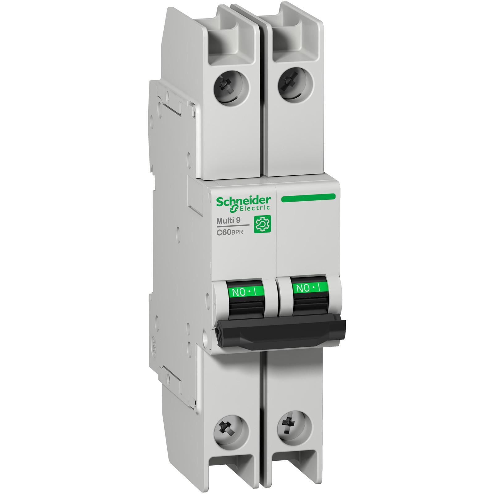 Miniature circuit breaker (MCB), Multi9 C60BPR, 2P, 1A, D curve, 10kA (UL489), 10kA (IEC/EN 60947-2)