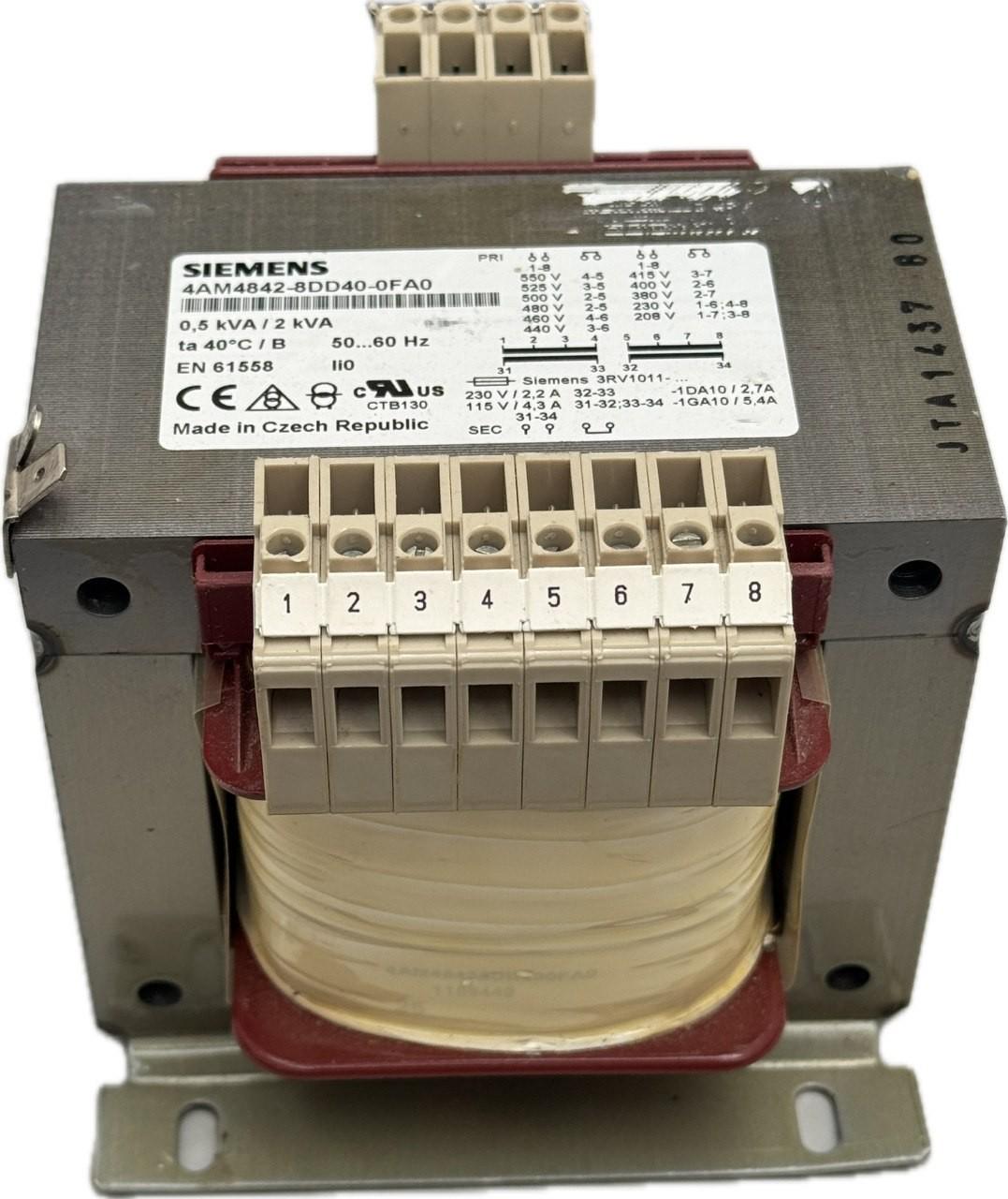 XFMR, 500VA, PRI MULTI V, SEC 2X115V, IP00
