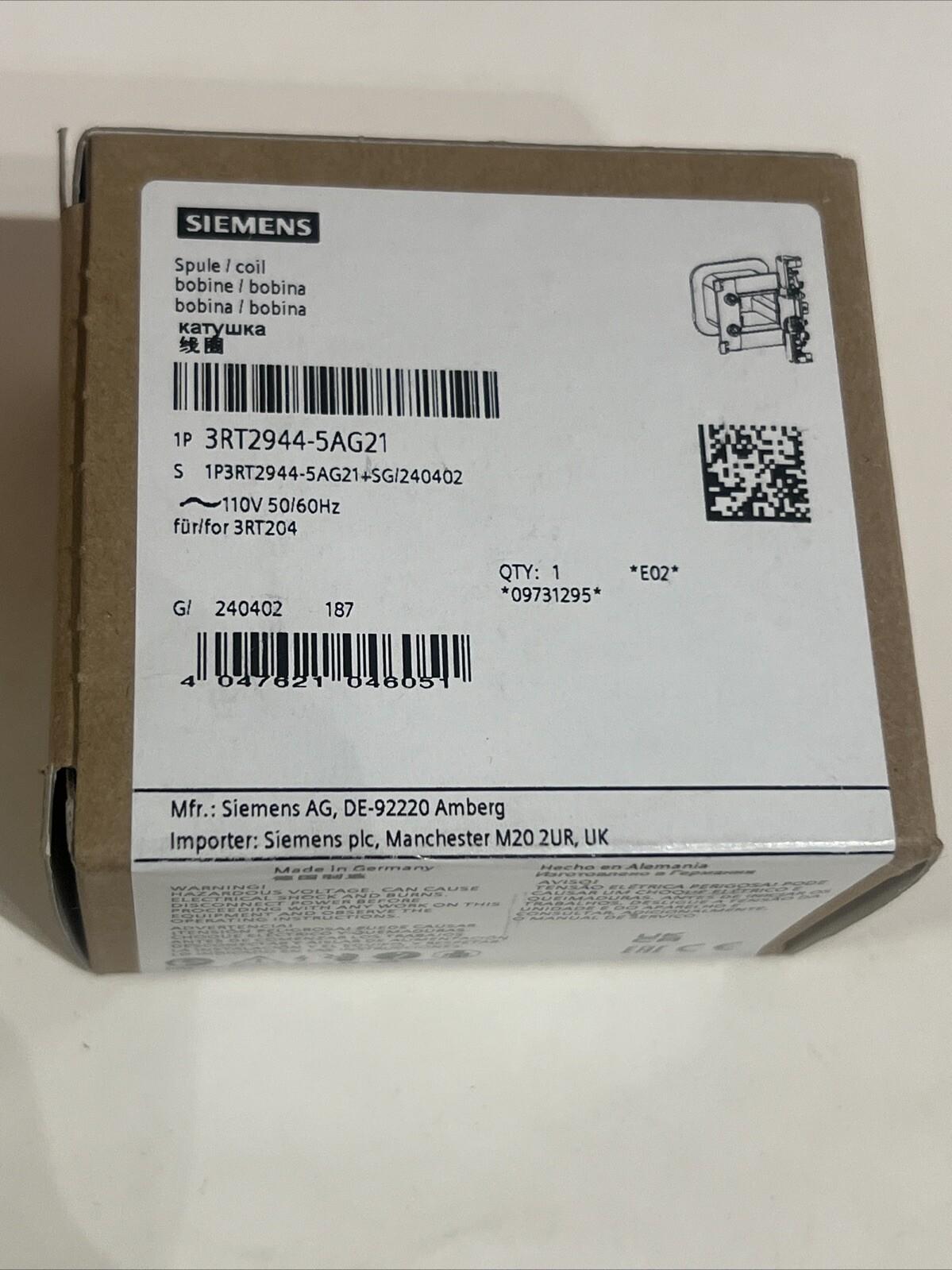 Coil f. 3RT2.4. 110VAC 50/60Hz