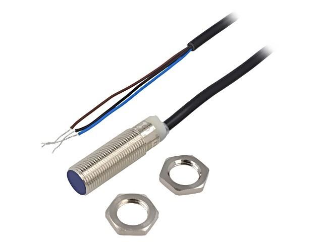 inductive sensor XS1 M12, L44mm, brass, Sn2mm, 12..24VDC, cable 2m