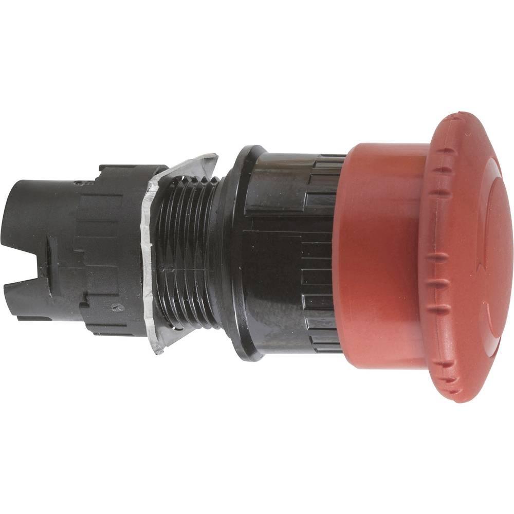 Head for emergency stop push button, Harmony XB6, red mushroom 30mm, 16mm, trigger latching turn to release, unmarked