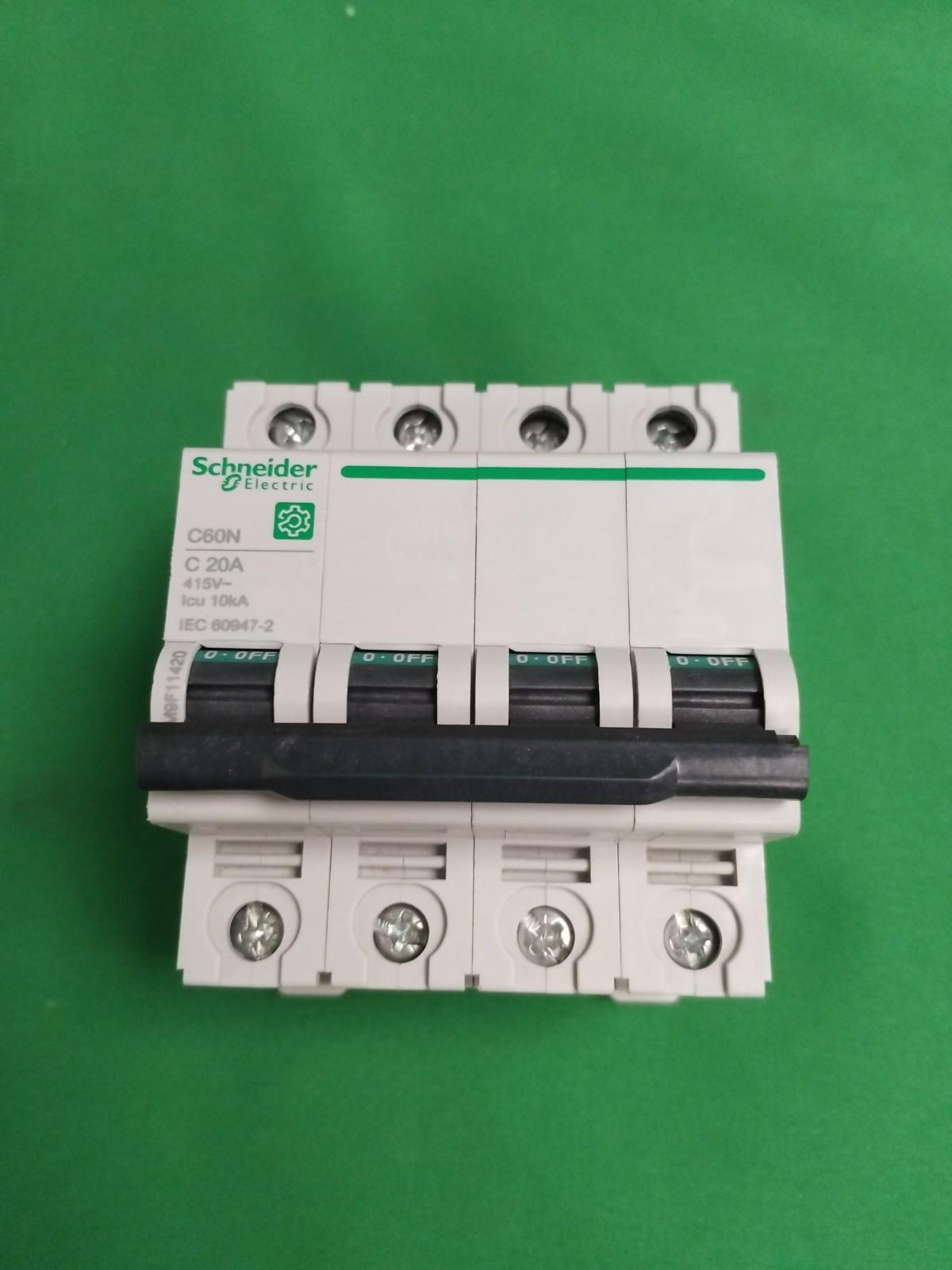 Miniature circuit breaker (MCB), Multi9 C60N, 4P, 20A, C curve, 10kA (IEC/EN 60947-2)