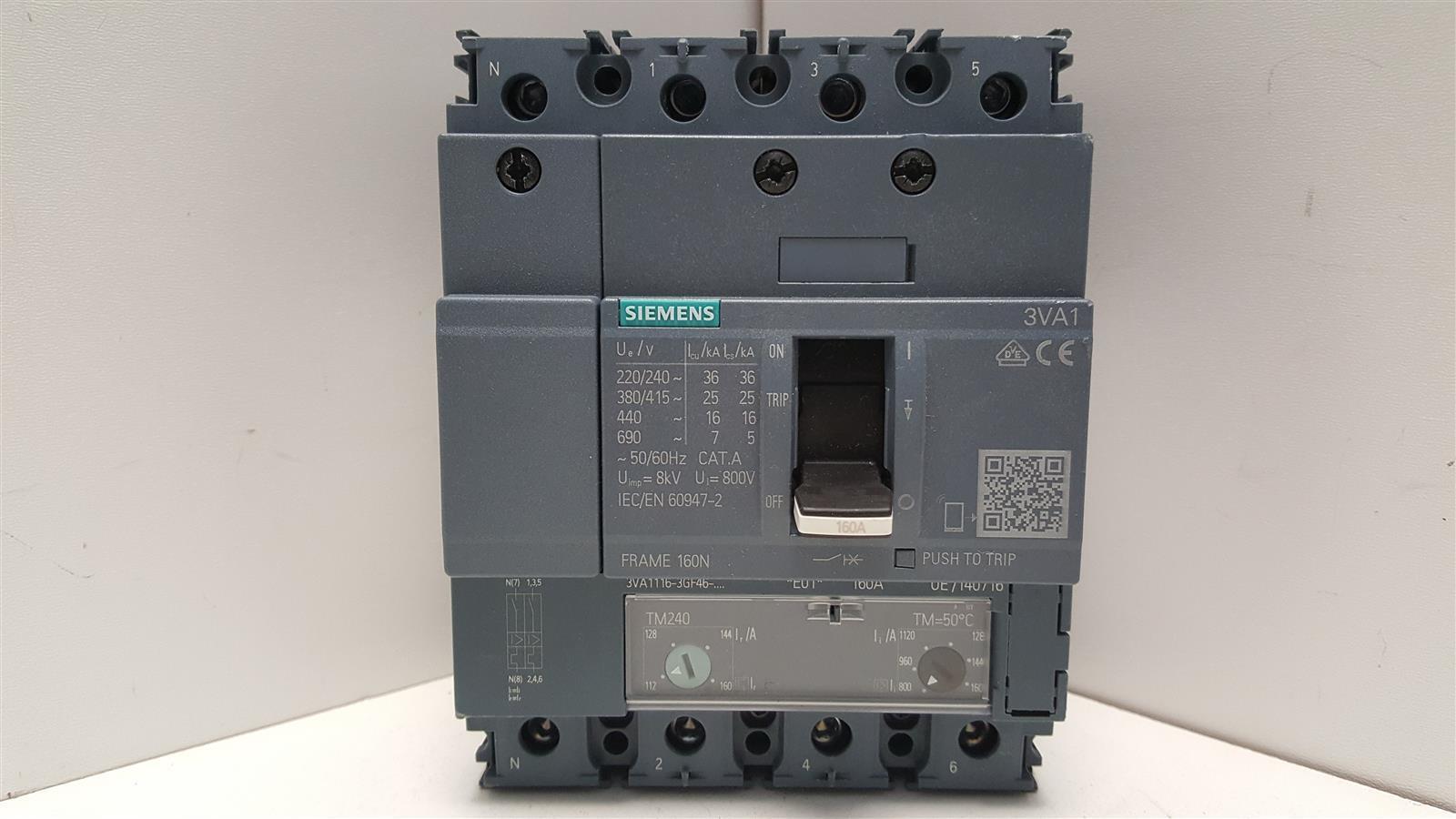 BRKR 3VA11 4P 160A 25KA ATAM100NTRL BOX