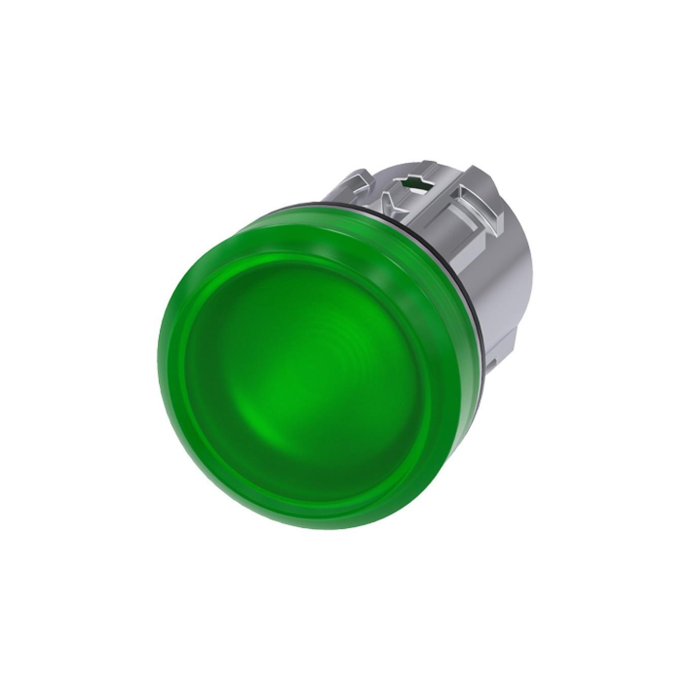 INDICATOR LIGHT, GREEN, SMOOTH LENS