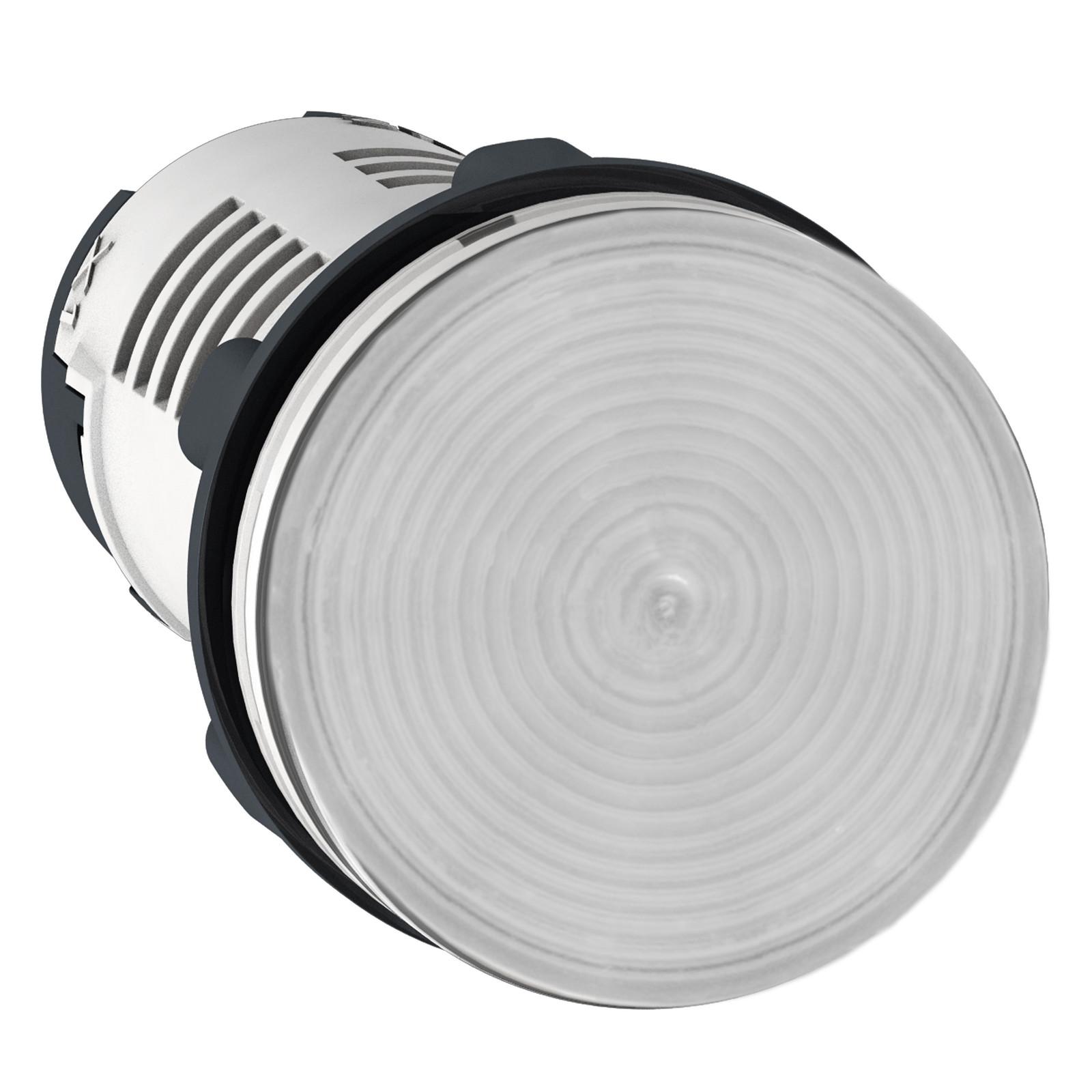 Monolithic pilot light, Harmony XB7, plastic, clear, 22mm, integral LED, 110...120V AC