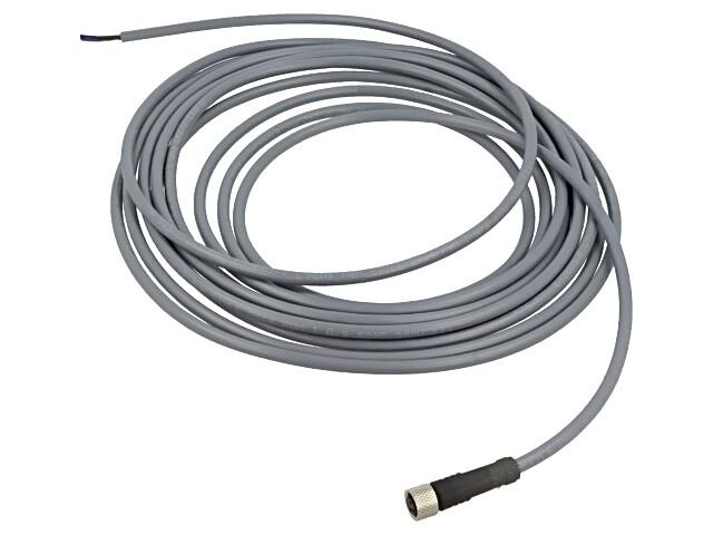 Pre wired connectors XZ, straight female, M8, 3 pins, cable PVC 5 m