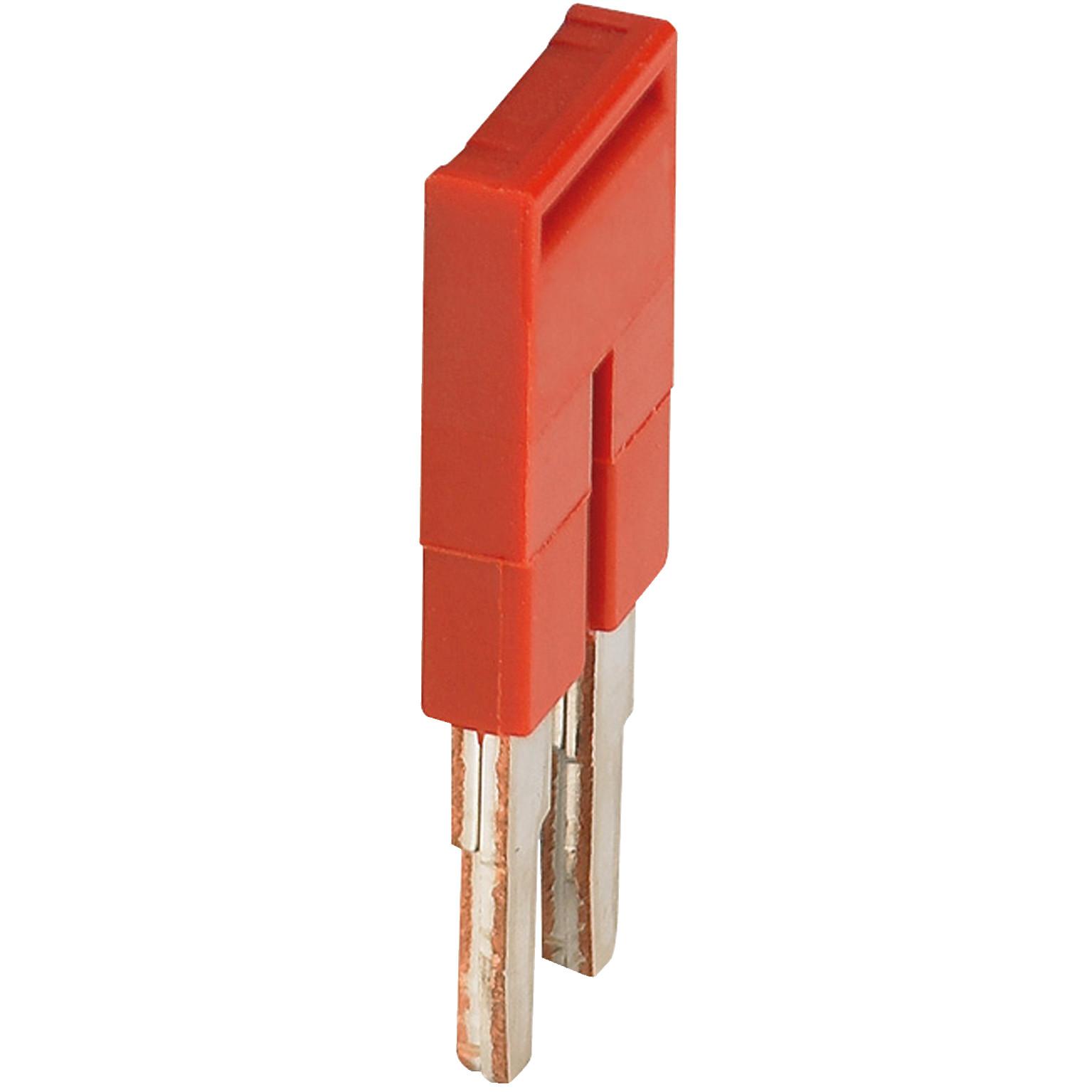 Plug-in bridge, Linergy TR, 2 points, for 2.5mm² terminal blocks, 2 way, red, set of 50