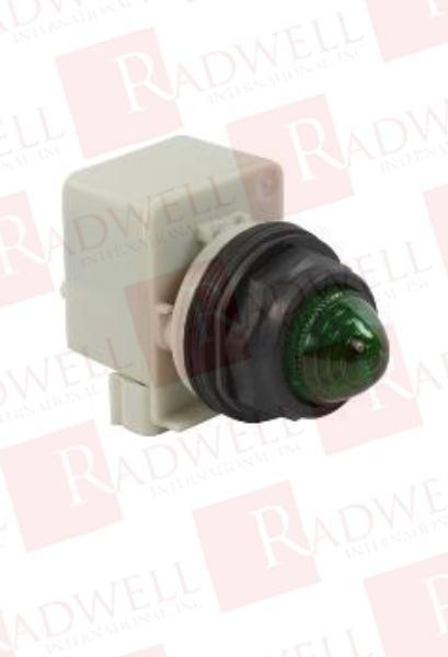 Pilot light, Harmony 9001SK, plastic, polycarbonate, domed, green, 30mm, 24-28V