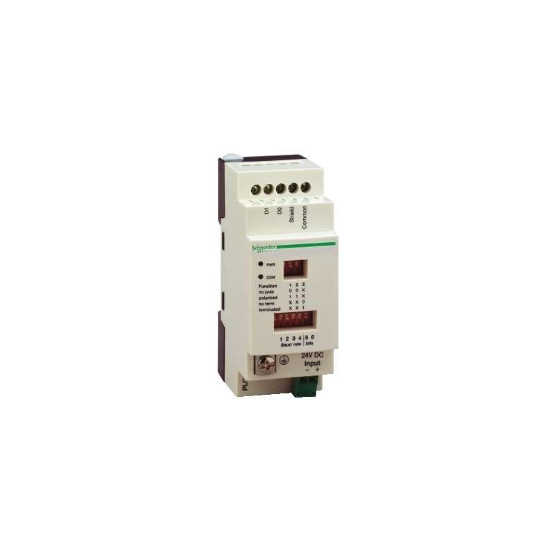tap isolation box, Modicon M258, for PLC Twido, serial link, screw terminal block, 2 RJ45