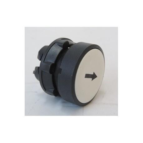 Head for non illuminated push button, Harmony XB5, plastic, flush, white, 22mm, spring return, marked UP ARROW