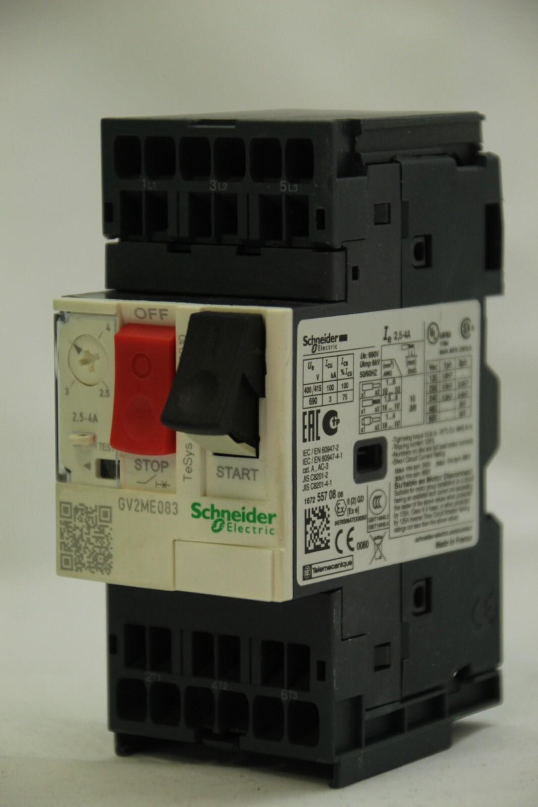 TeSys Deca Manual Starter and Protector, thermal magnetic circuit protector, push buttons, 2.5...4 A, spring terminals