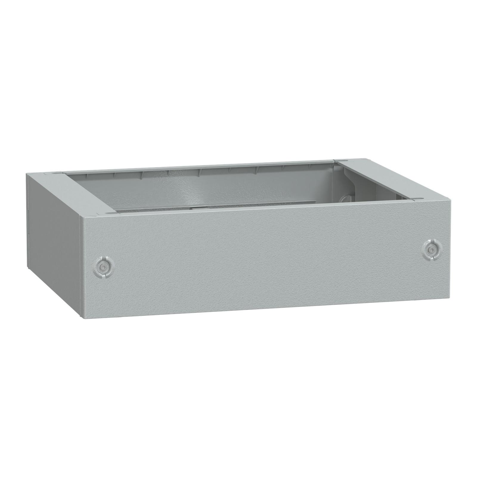 Polyester glassreinf. plinth for encl. PLA(T)76 front opening IP44-IK10 RAL7035