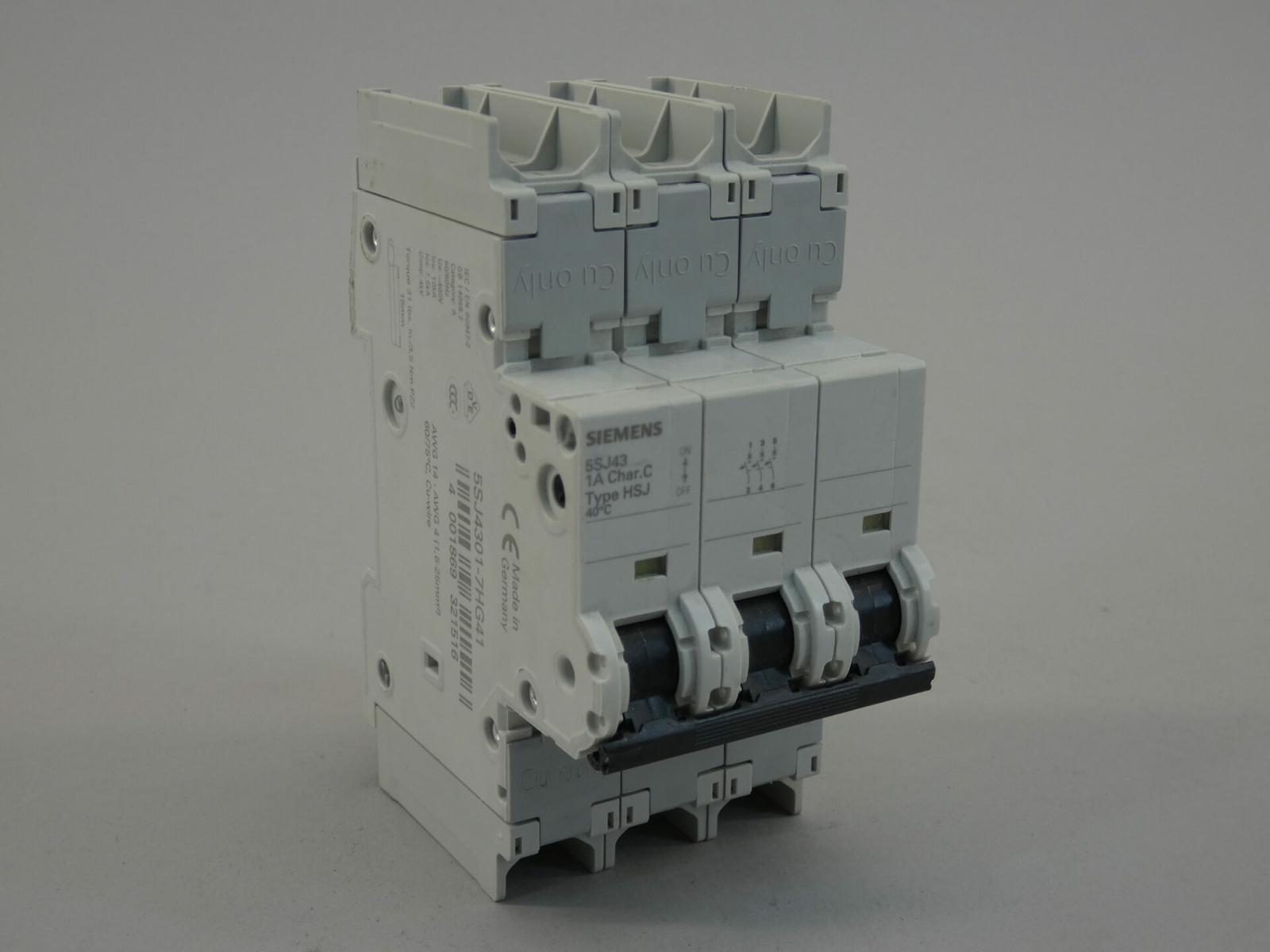 MCB 5SJ4 3P 240V 1A 14K C-TRIP