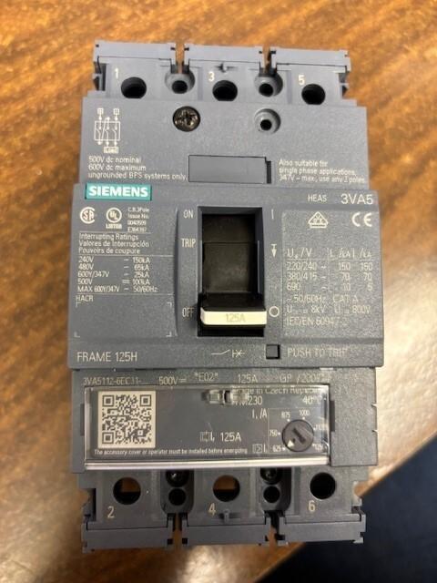 BRKR 3VA51 3P 125A 65KA FTAM