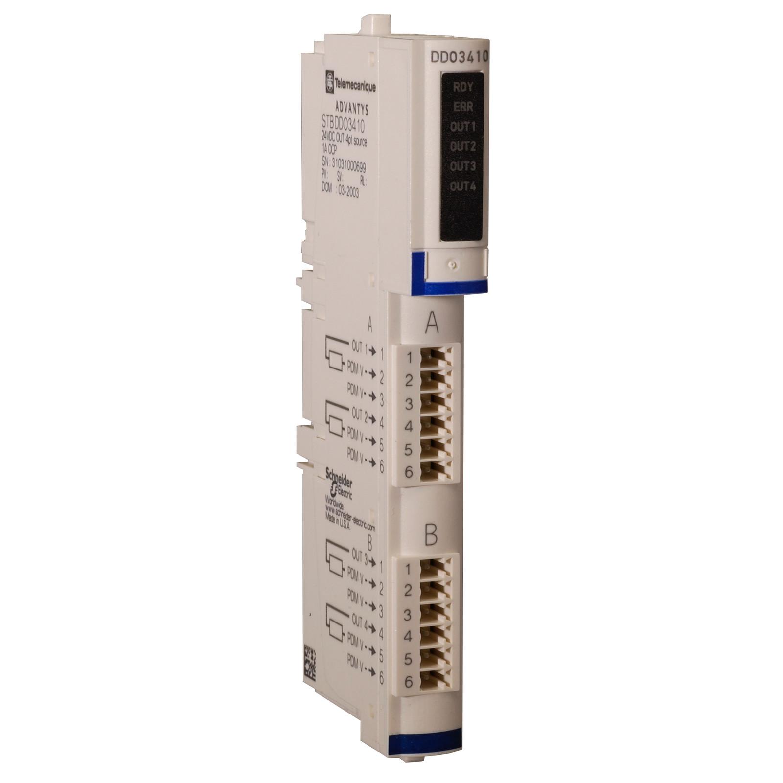 digital output kit, Modicon STB, standard, 24V DC, 4 O