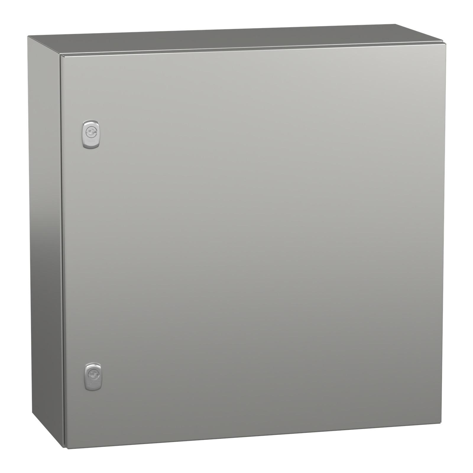 Wall mounted enclosure, Spacial S3X, stainless steel 316L, plain door, 600x600x250mm, IP66