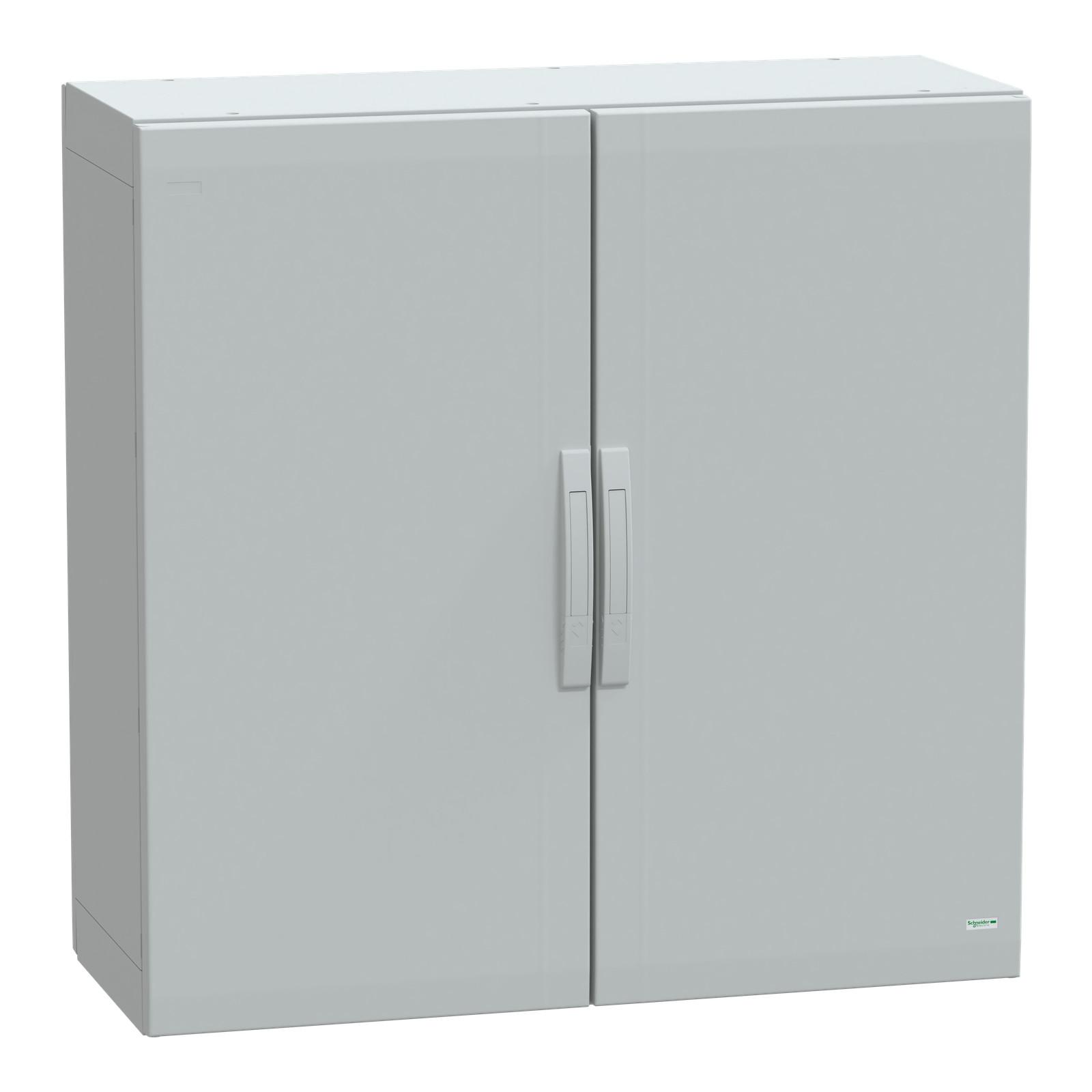 Floor standing polyester enclosure, Thalassa PLA, plain door, completely sealed, 1000x1000x420mm, IP65, IK10