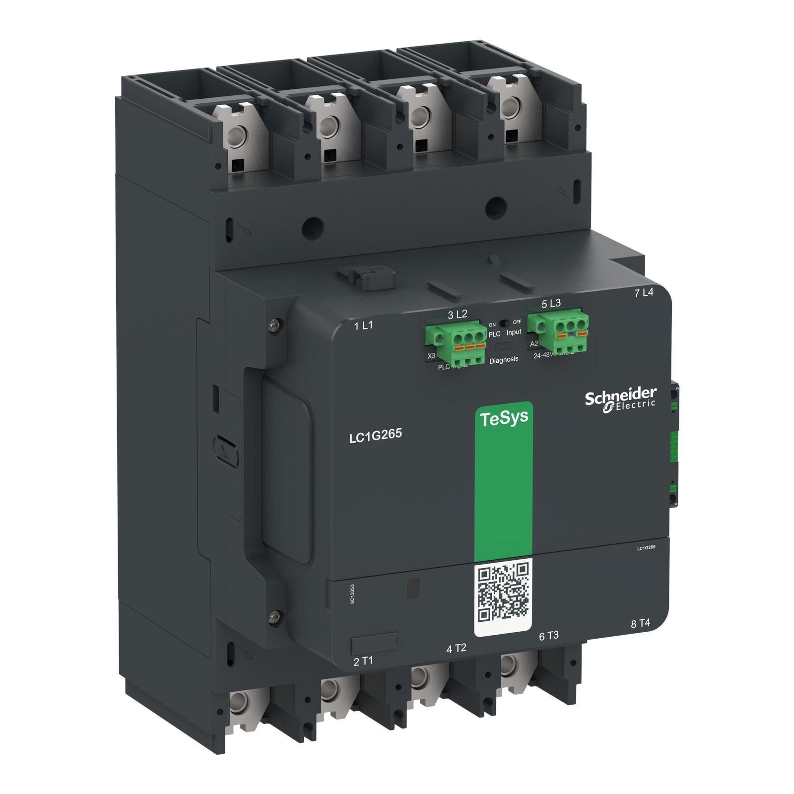 Contactor, high power, TeSys Giga, advanced version, 4 pole/NO, AC-1 <=440V 700A, 200-500VAC/DC coil