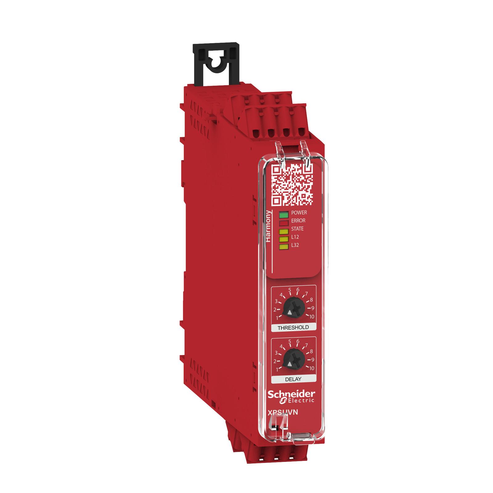 Safety module, Harmony Safety Automation, Zero speed monitoring with time delay, 48-240 V AC/DC, spring