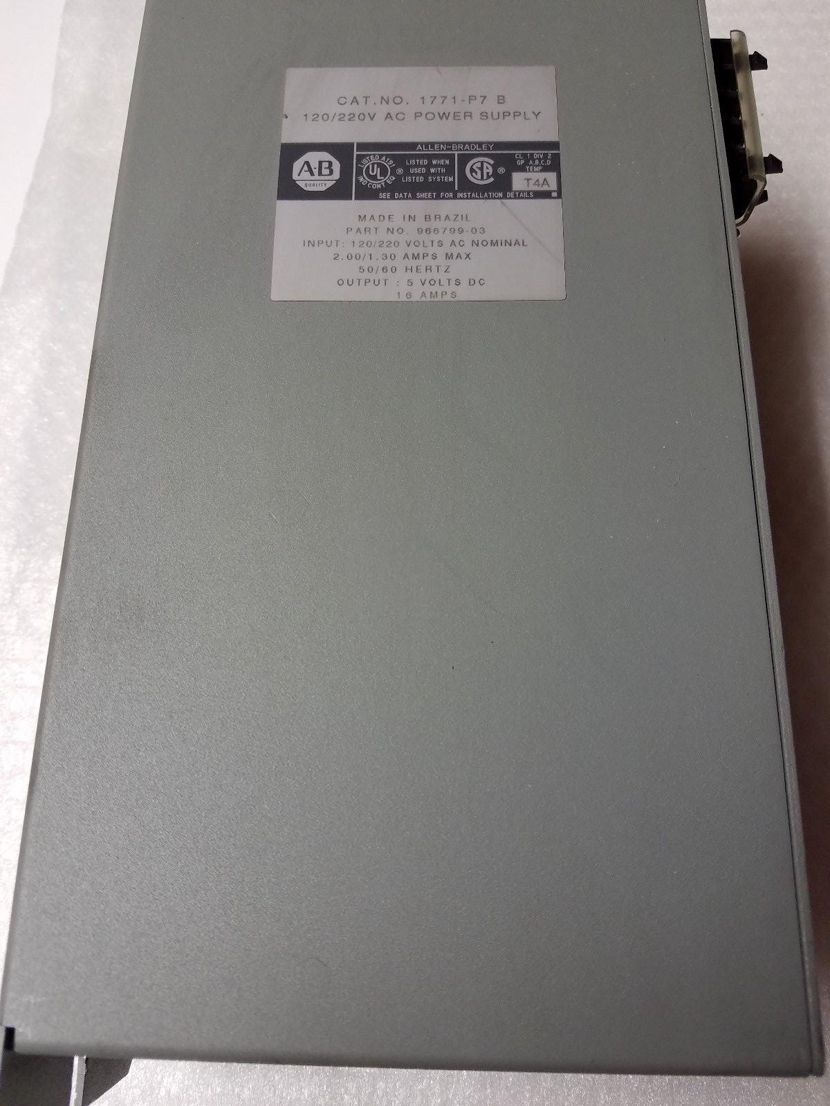 Alimentation secteur 120/220 volts 1771-P7/B