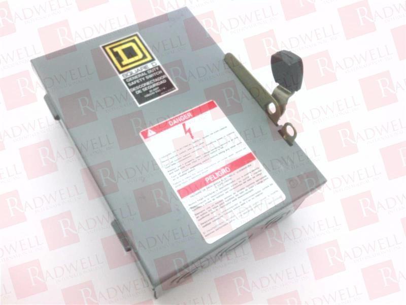 Safety switch, general duty, fusible, 30A, 2 pole, 3hp, 120VAC, NEMA 1, neutral factory installed