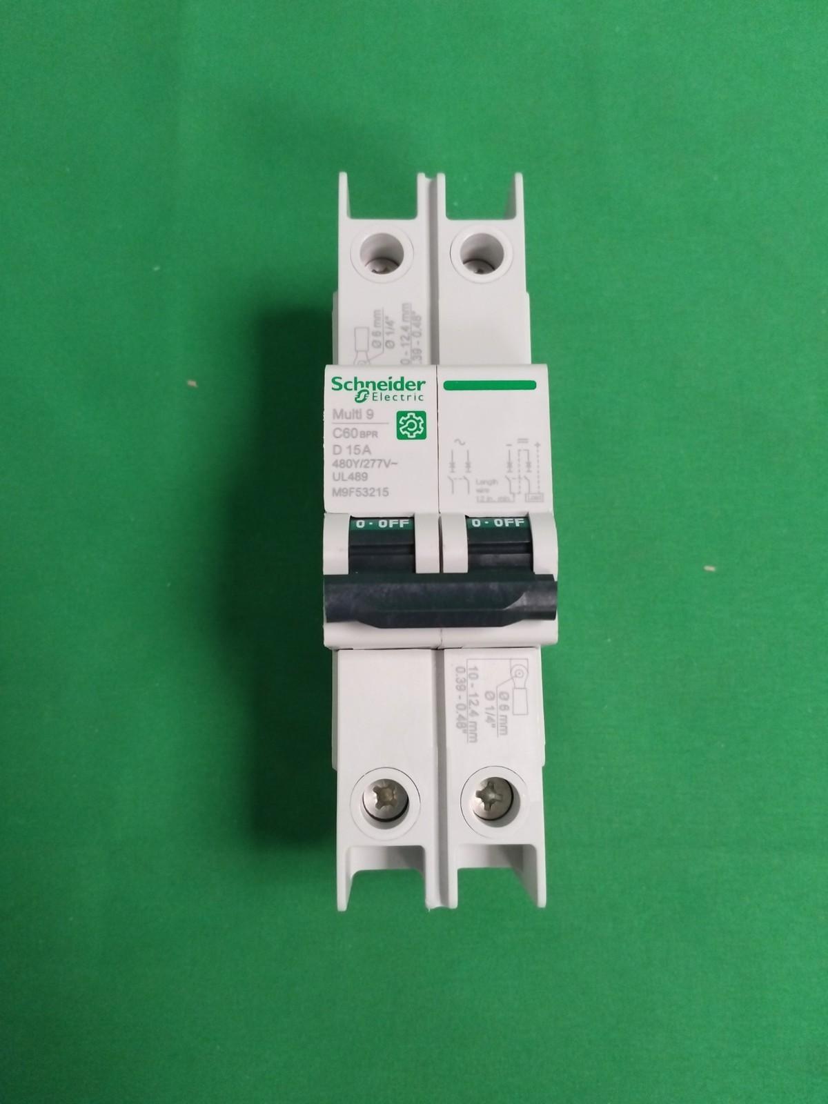 Miniature circuit breaker (MCB), Multi9 C60BPR, 2P, 15A, D curve, 10kA (UL489), 10kA (IEC/EN 60947-2)
