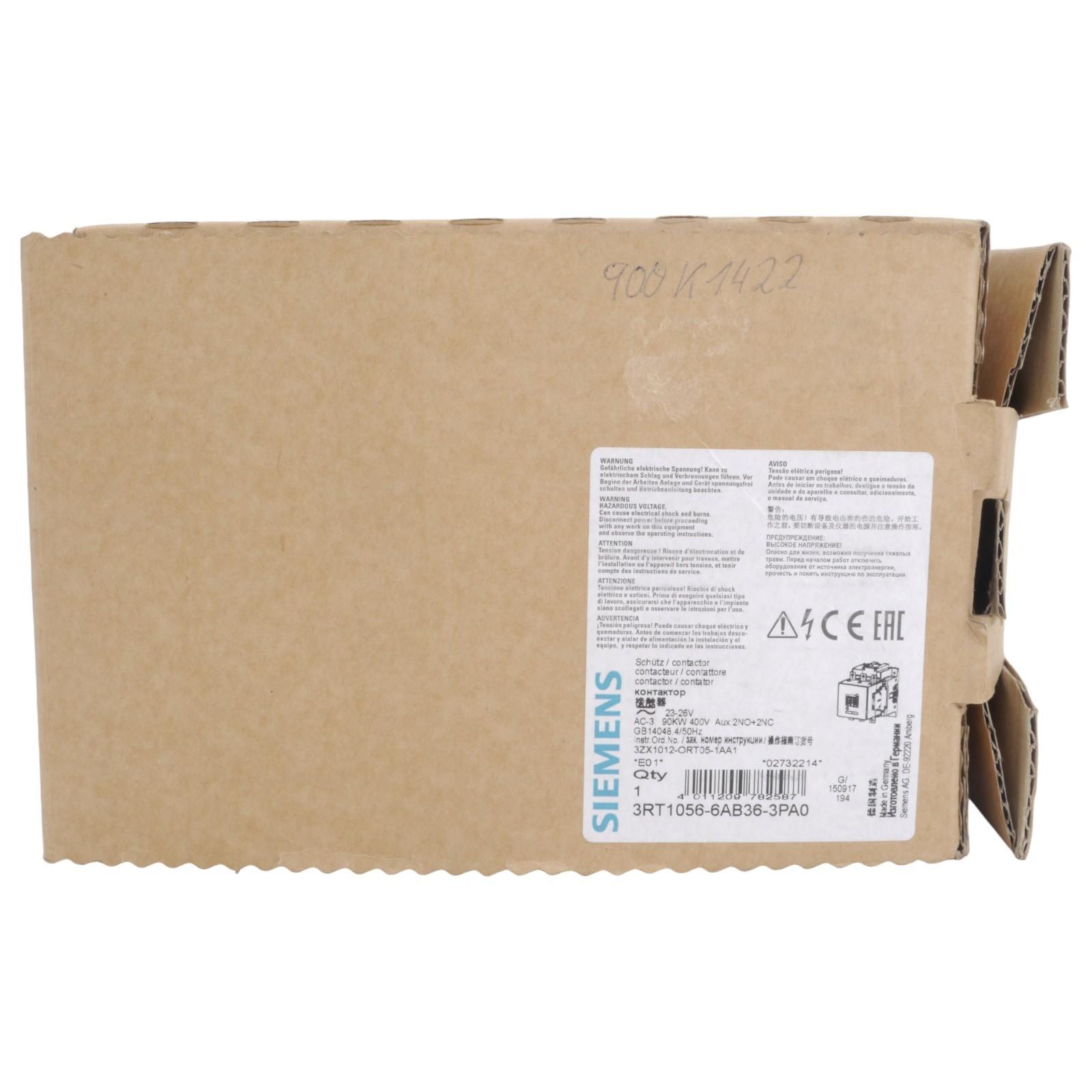 CONTACTOR S6 185A 23-26VUC 2NO/2NC FIX