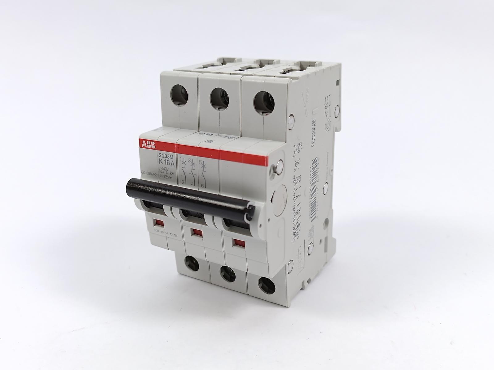 S203M-K16 Miniature Circuit Breaker - 3P - K - 16 A