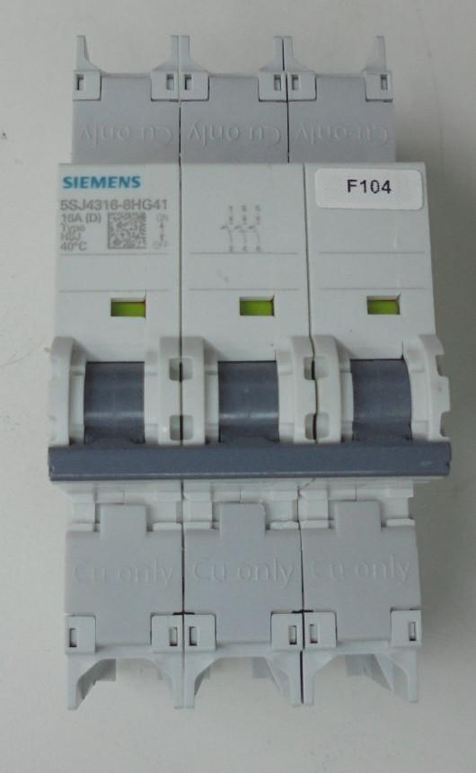 MCB 5SJ4 3P 240V 16A 14K D-TRIP