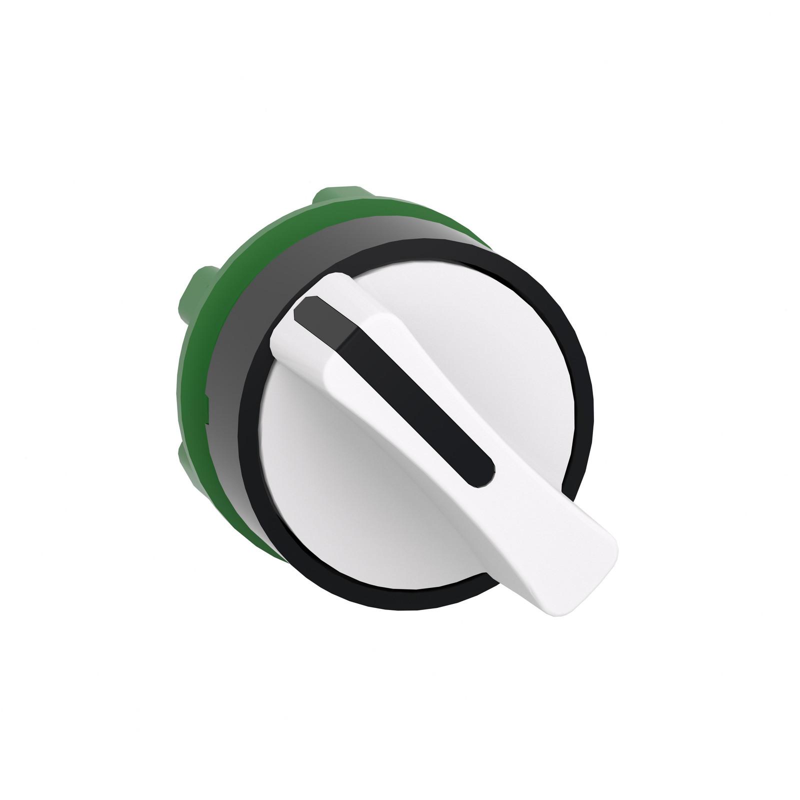 Head for selector switch, Harmony XB5, XB4, white Ø22 mm 3 position stay put