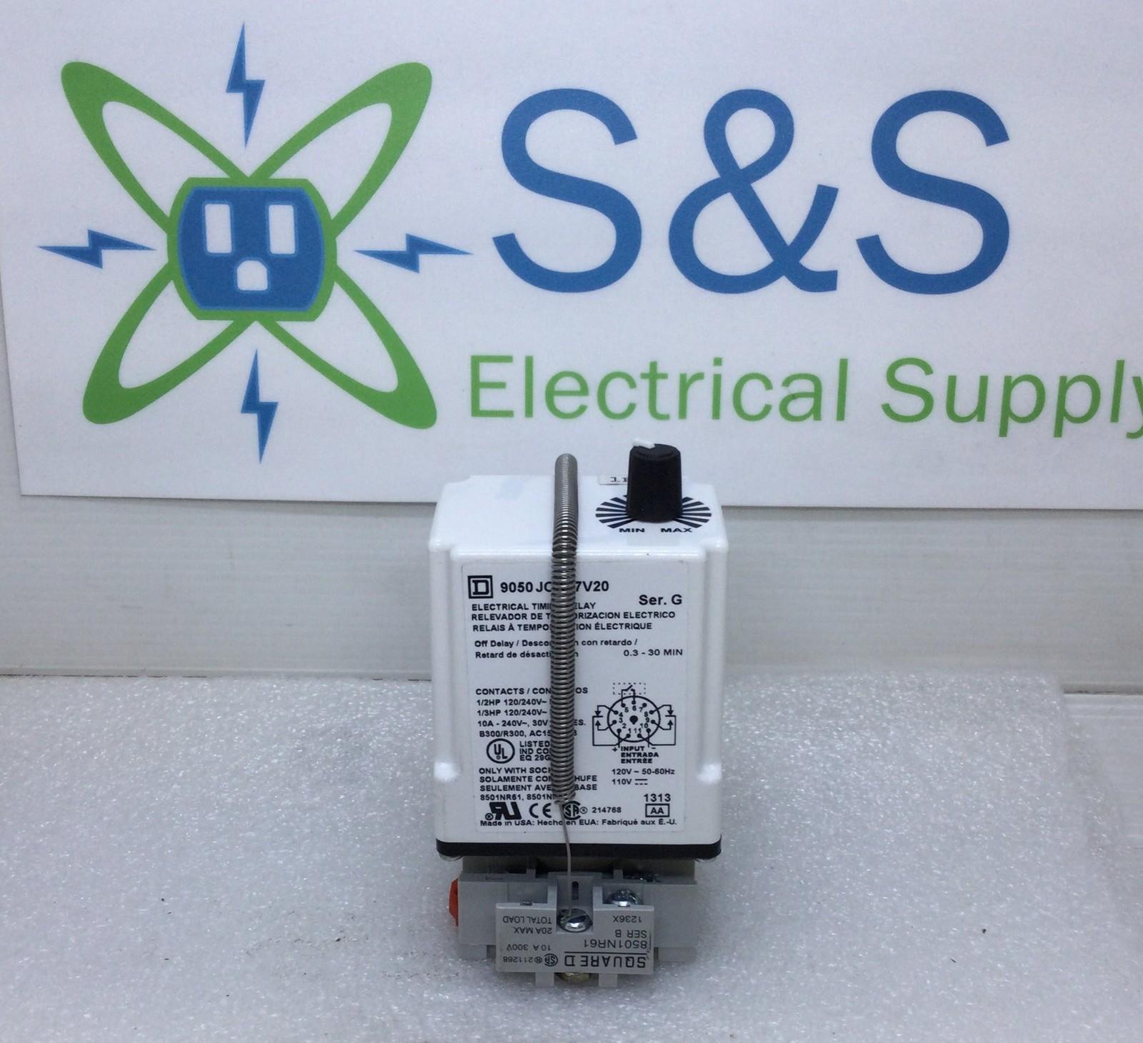 Timer, Harmony 9050 JCK, off delay, adjustable time, 0.3 to 30 minutes, 10A, 240V AC, 120V AC/110V DC