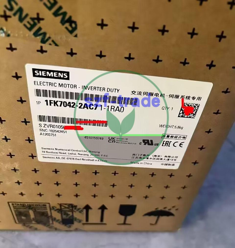 SIMOTICS S SYNCHRONOUS MOTOR 1FK7-CT PN=0,59 KW; UZK=600V M0=3NM (100K); NN=2000RPM; NATURAL COOLING;