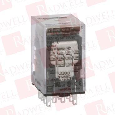 Miniature Relay, Harmony 8501R, low voltage, 4PDT, green LED, socket mounting, 120V AC, 4NO+ 4NC