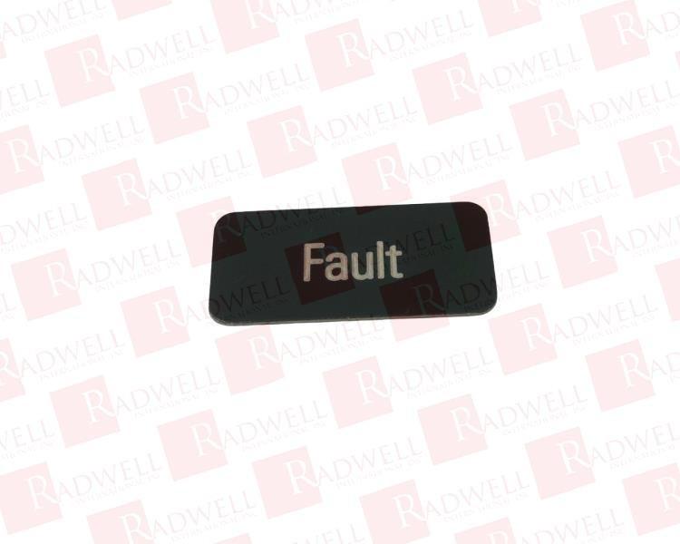 INSCR. LABEL, BLACK 12.5 X 27MM, FAULT