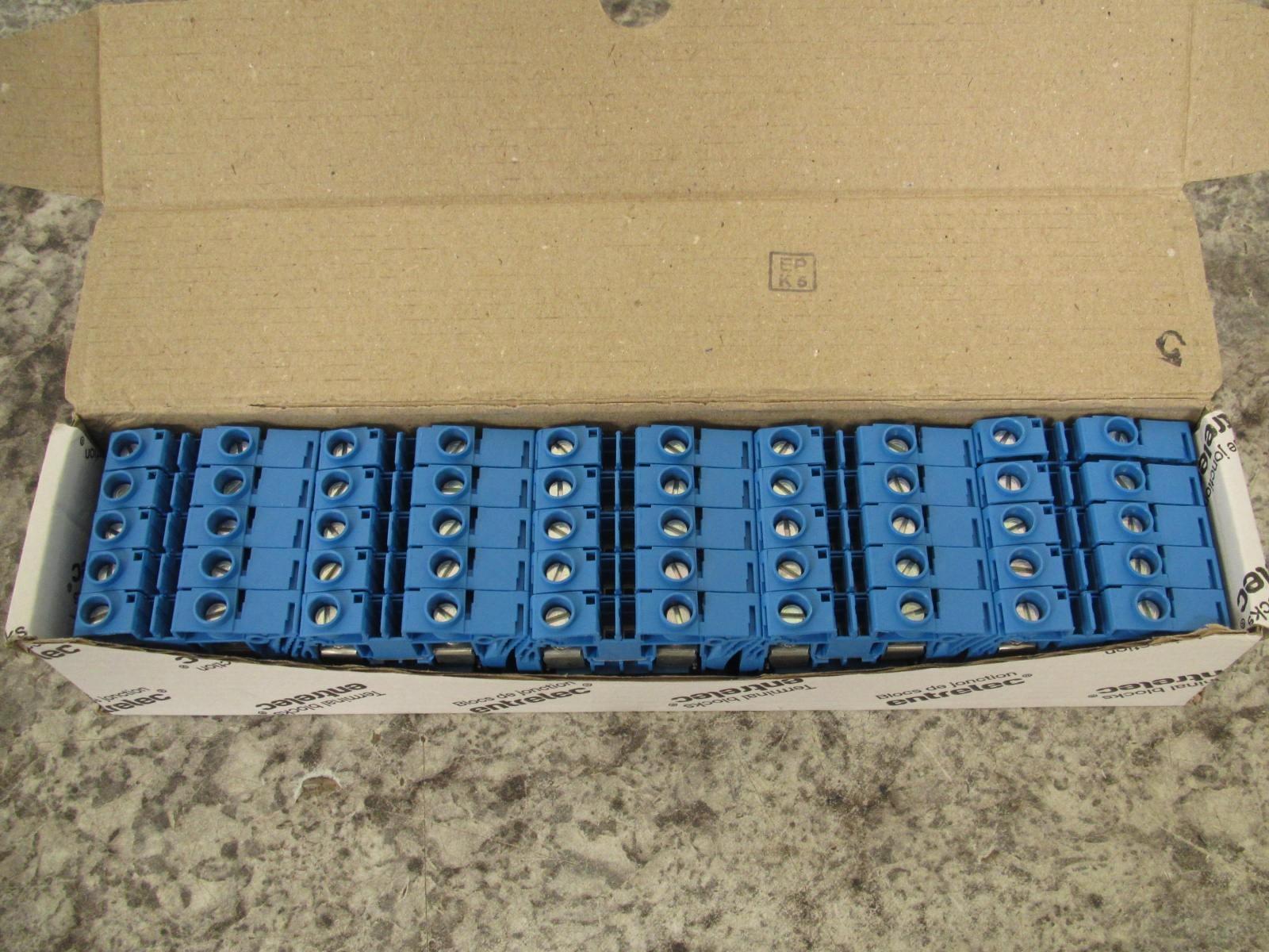 ZS16-BL Screw Clamp Terminal Block - Feed-through - Blue