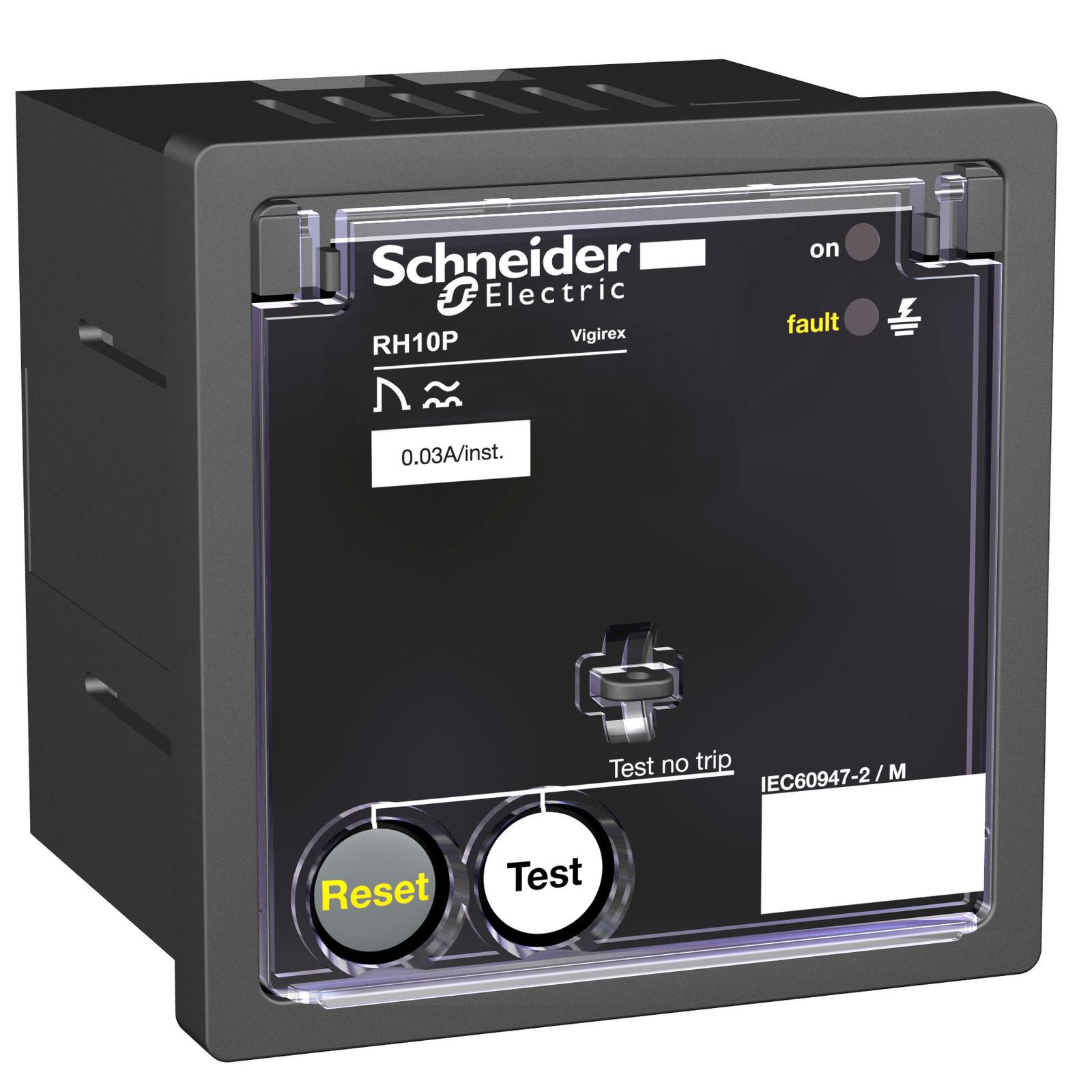 Residual current protection relay, VigiPacT RH10P, 300mA, 12/24VAC 50/60Hz, 12/48VDC, front panel mounting