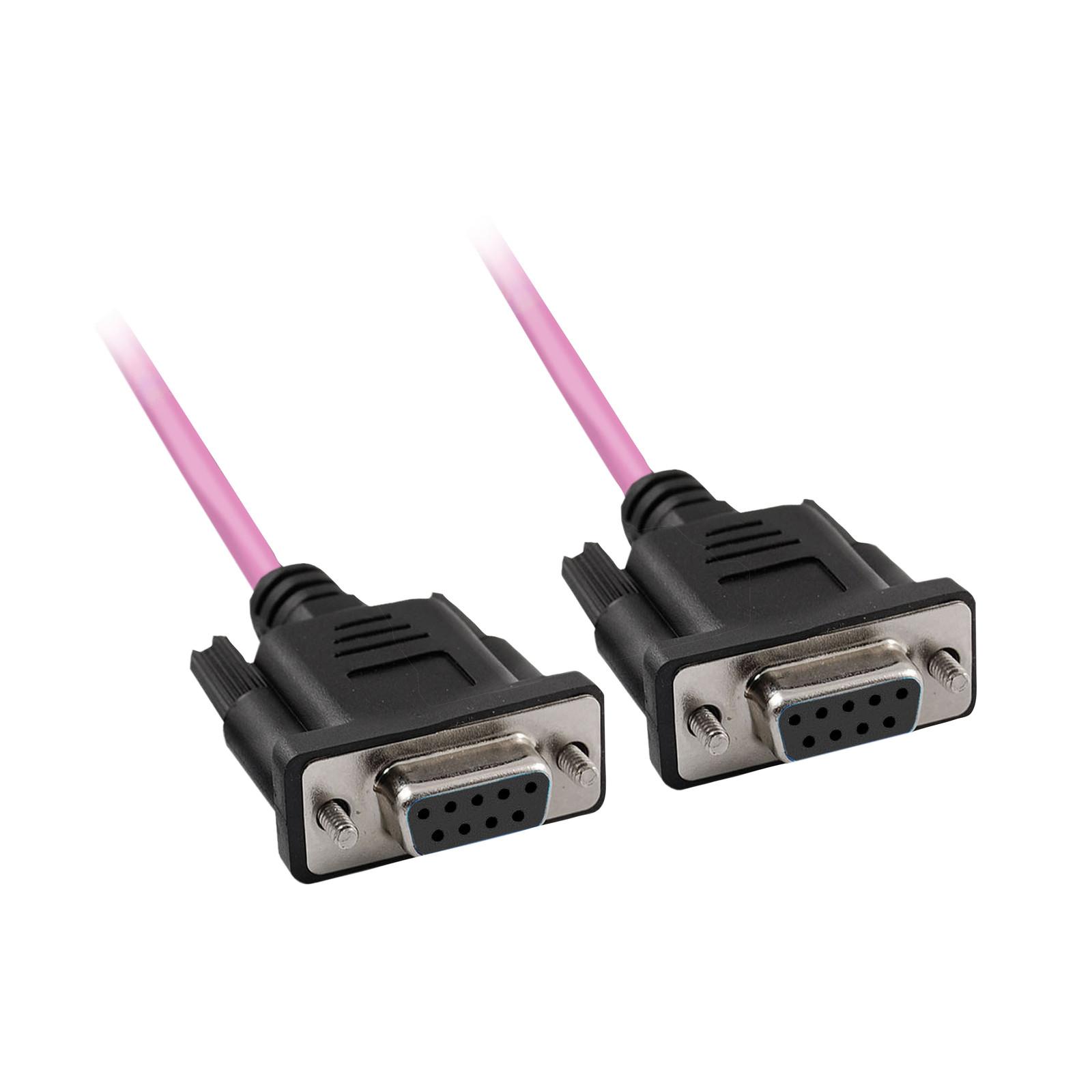 CANopen cordset - molded female SUB-D9 connectors - standard - IP20 - UL - 1 m