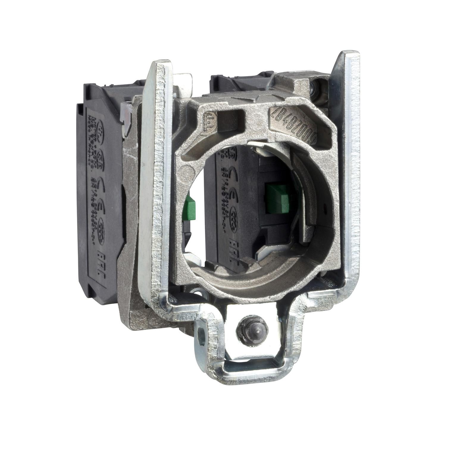 Complete body contact assembly for joystick controller, Harmony XB4, contact block with body fixing collar, 2NO