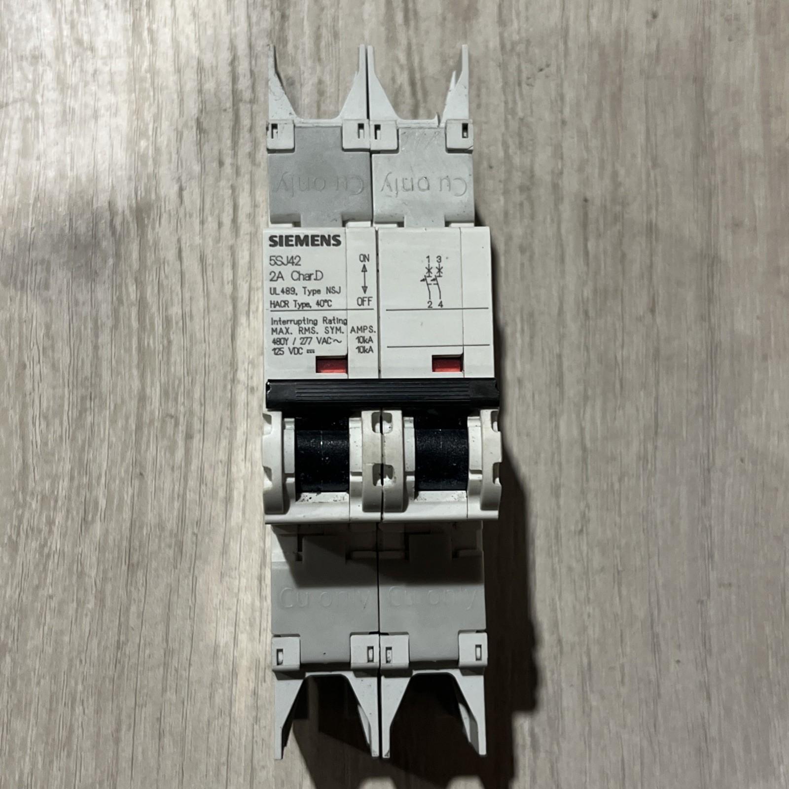 MCB 5SJ4 2P 480/277 2A 10K D-TRIP