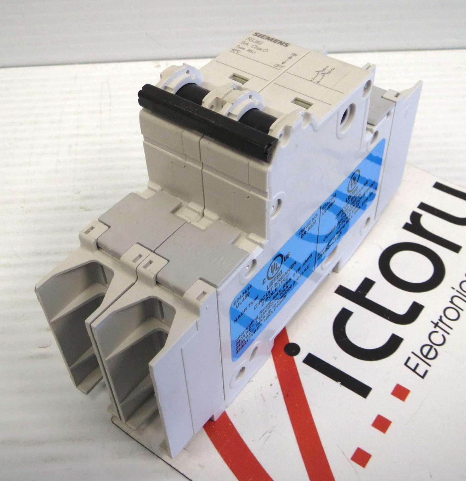 MCB 5SJ4 2P 480/277 5A 10K D-TRIP